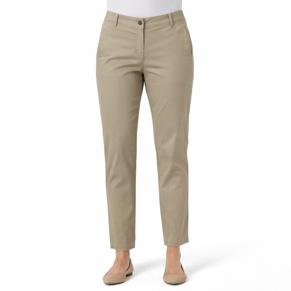 Eileen Fisher Pants - Eileen Fisher Organic Cotton Straight Leg Pants Khaki Tan Size Small
